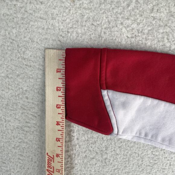 Adidas Wisconsin Badgers Hoodie Mens Large Red Sweatshirt 1/4 Zip READ - Picture 7 of 16